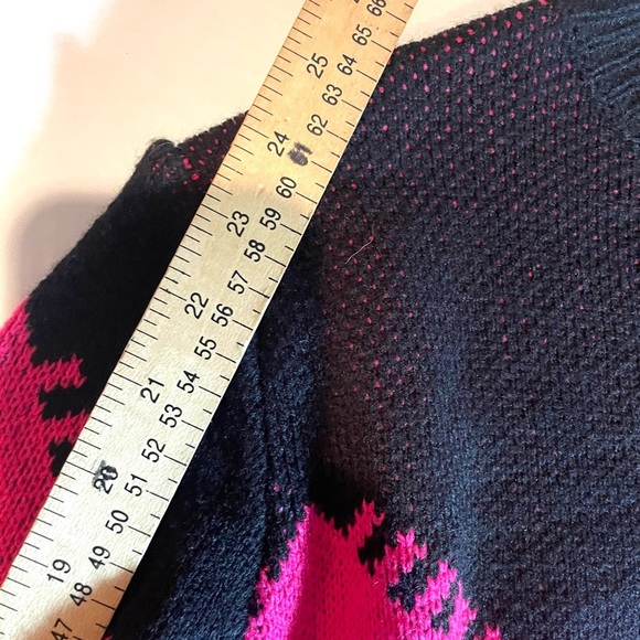 Women's Long Sleeve Chevron Pattern Sweater Dress Oversize Top Cozy Size XL - Picture 10 of 11